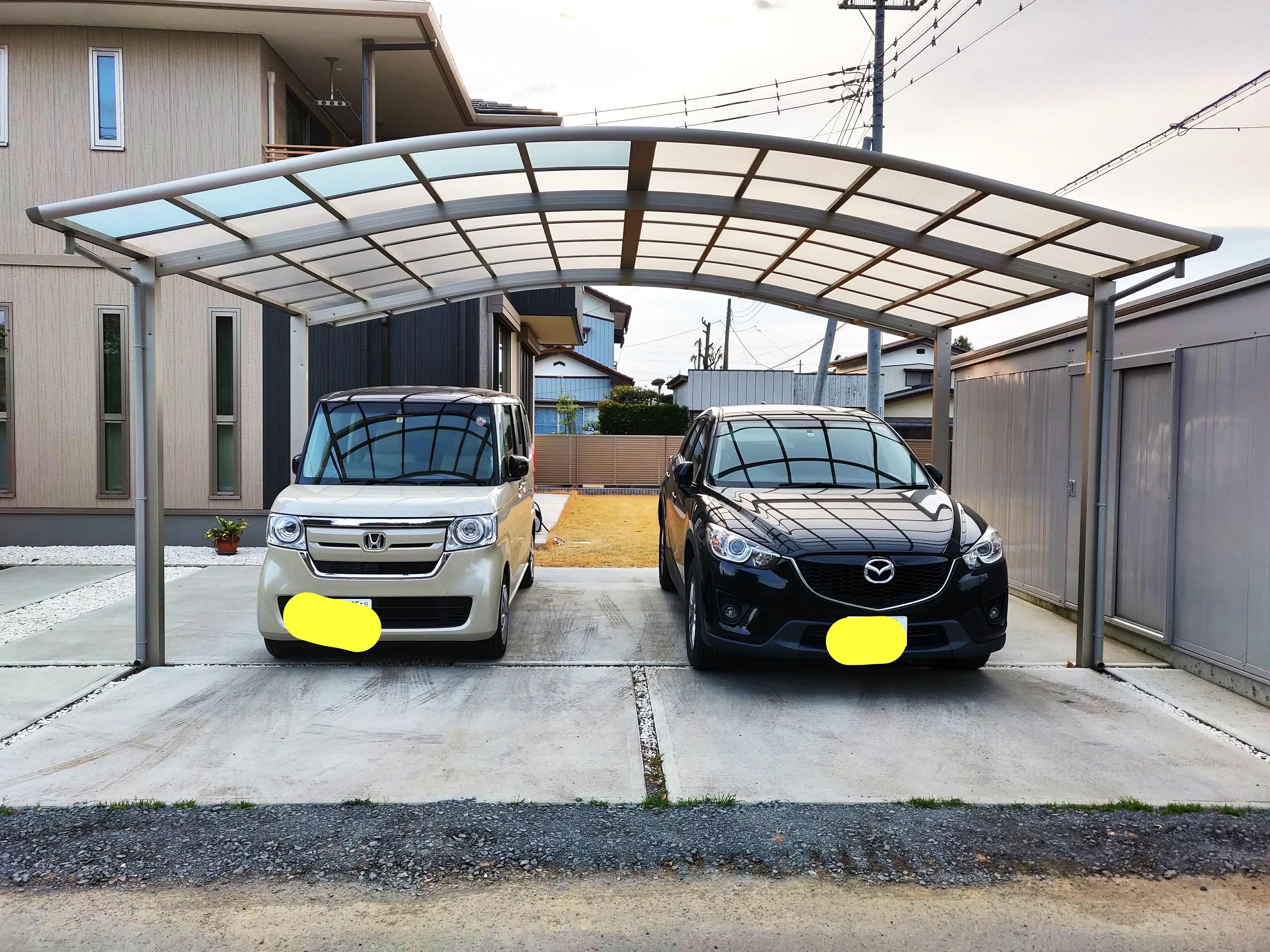2台用 6000mmのカーポートの幅 奥行のサイズ感 Tawashiの住宅購入奮闘記